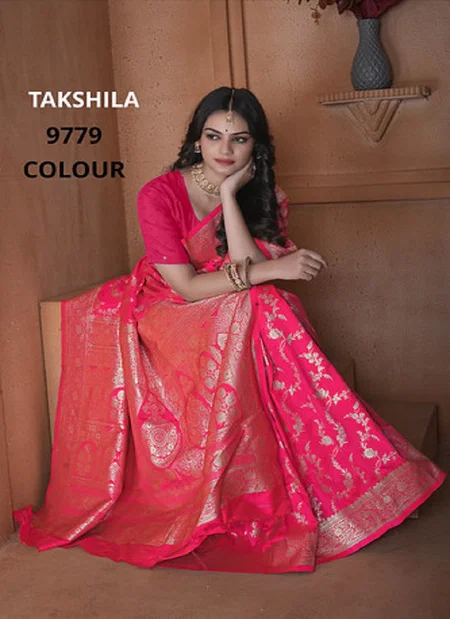 Takshila 9779 Colour By Sanjana Soft Silk Weaving Wedding Wear Saree Orders In India